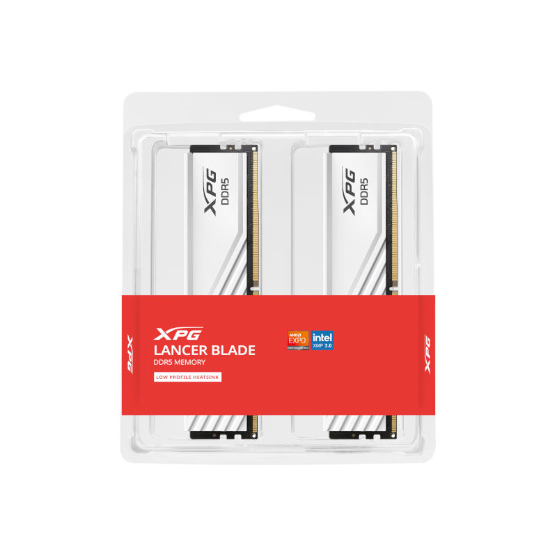 Adata XPG Lancer Blade 64GB (32GBX2) DDR5 6000MHz RAM- White