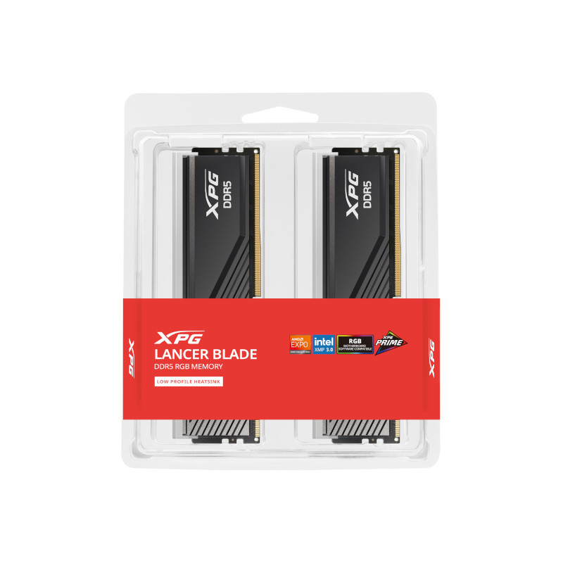 Adata XPG Lancer Blade RGB 32GB (16GBX2) DDR5 6000MHz CL36 RAM - Black Adata XPG Lancer Blade RGB 32GB (16GBX2) DDR5 6000MHz CL36 RAM - Black
