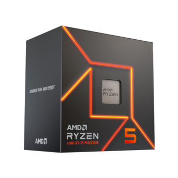 AMD Ryzen 5 7600 Processor with Radeon Graphics (6 Cores, 12 Threads, Max. Boost Clock Up To 5.1GHz, AM5 Socket and 38MB Cache)