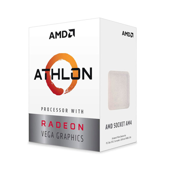 AMD Athlon 3000G Processor with Radeon Vega 3 Graphics (Upto 3.5GHz 5MB Cache)