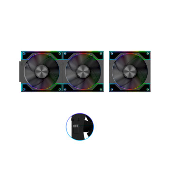 Ant Esports Quartzflow 120mm 3 in 1 ARGB Case Fan Kit – Black