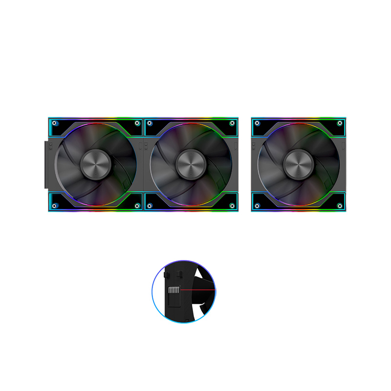 Ant Esports Quartzflow 120mm 3 in 1 ARGB Case Fan Kit – Black