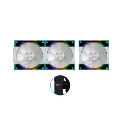 Ant Esports Quartzflow 120mm 3 in 1 ARGB Case Fan Kit – White Ant Esports Quartzflow 120mm 3 in 1 ARGB Case Fan Kit – White