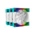 Ant Esports Quartzflow 120mm 3 in 1 ARGB Case Fan Kit – White
