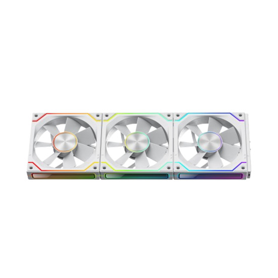 Ant Esports Shiftflow 120mm 3 in 1 ARGB Case Fan Kit – White Ant Esports Shiftflow 120mm 3 in 1 ARGB Case Fan Kit – White