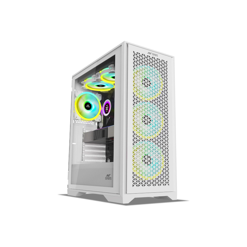 Ant Esports ICE-4000 RGB (ATX) Mid Tower Gaming Cabinet - White