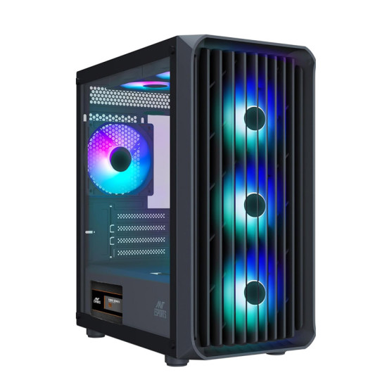 Ant Esports 205 Mini 6F Mid Tower Gaming Cabinet - Black