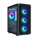 Ant Esports 205 Mini 6F Mid Tower Gaming Cabinet - Black