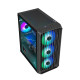 Ant Esports 205 Mini 6F Mid Tower Gaming Cabinet - Black