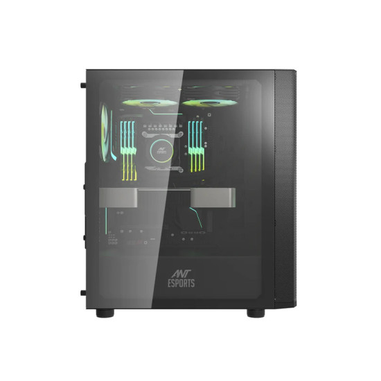 Ant Esports 250 Air Mid Tower ARGB Gaming Cabinet - Black