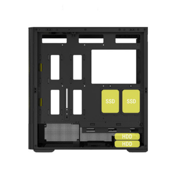 Ant Esports 511 Air 5F Mid Tower Gaming Cabinet - Black