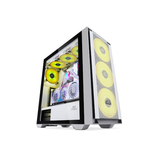 Ant Esports 690 Air White Mid Tower ARGB Gaming Cabinet