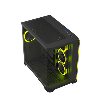 Ant Esports Crystal ARC Gaming Cabinet - Black