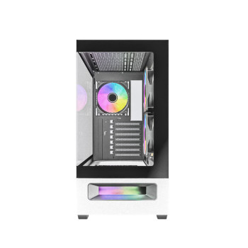 Ant Esports Crystal Spectra Mid Tower Gaming Cabinet - Black