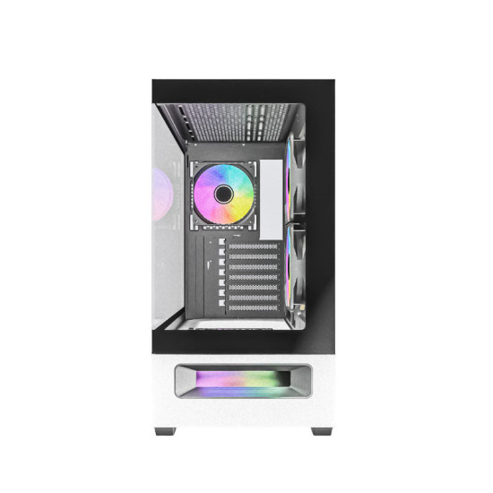 Ant Esports Crystal Spectra Mid Tower Gaming Cabinet - Black