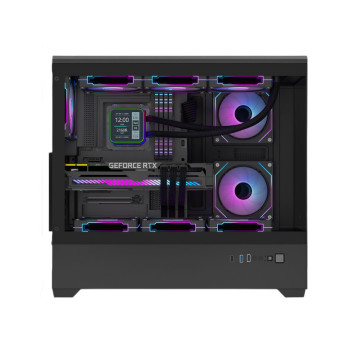 Ant Esports Crystal X6 Lite Mid-Tower Gaming Cabinet - Black