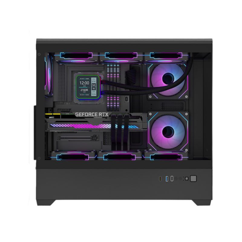 Ant Esports Crystal X6 Lite Mid-Tower Gaming Cabinet - Black