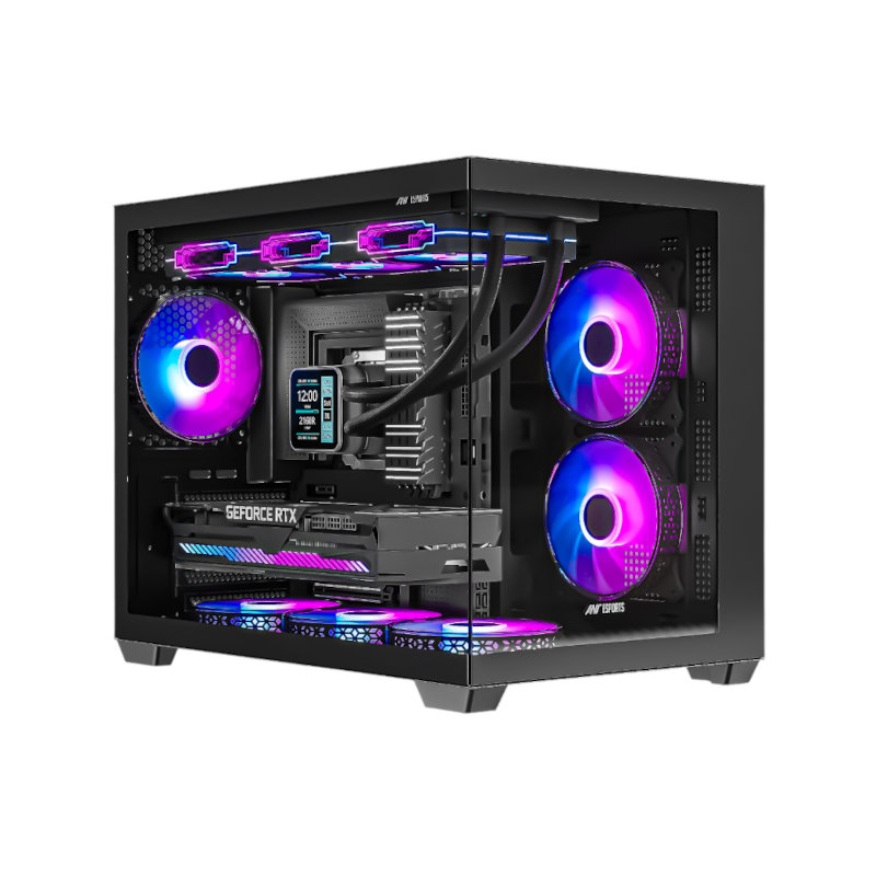 Ant Esports Crystal X6 Mini Mini-Tower Gaming Cabinet - Black