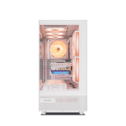 Ant Esports Crystal X6 Mid Tower Gaming Cabinet with Type-C - White