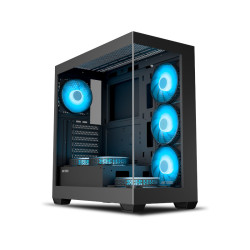 Ant Esports Crystal X7 ARGB Mid Tower Gaming Cabinet with Type-C - Black