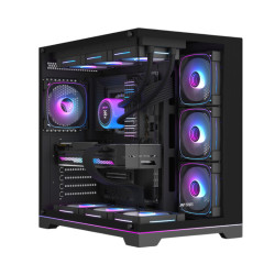 Ant Esports Crystal X7 Pro Max ARGB Mid Tower Gaming Cabinet with Type-C - Black