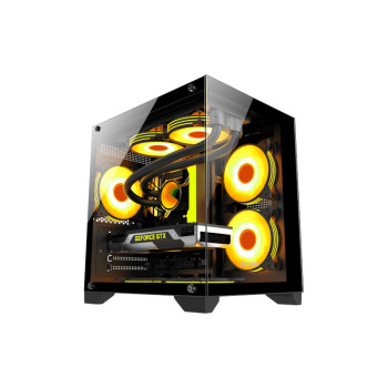 Ant Esports Crystal Z2 ARGB Mid Tower Gaming Cabinet - Black