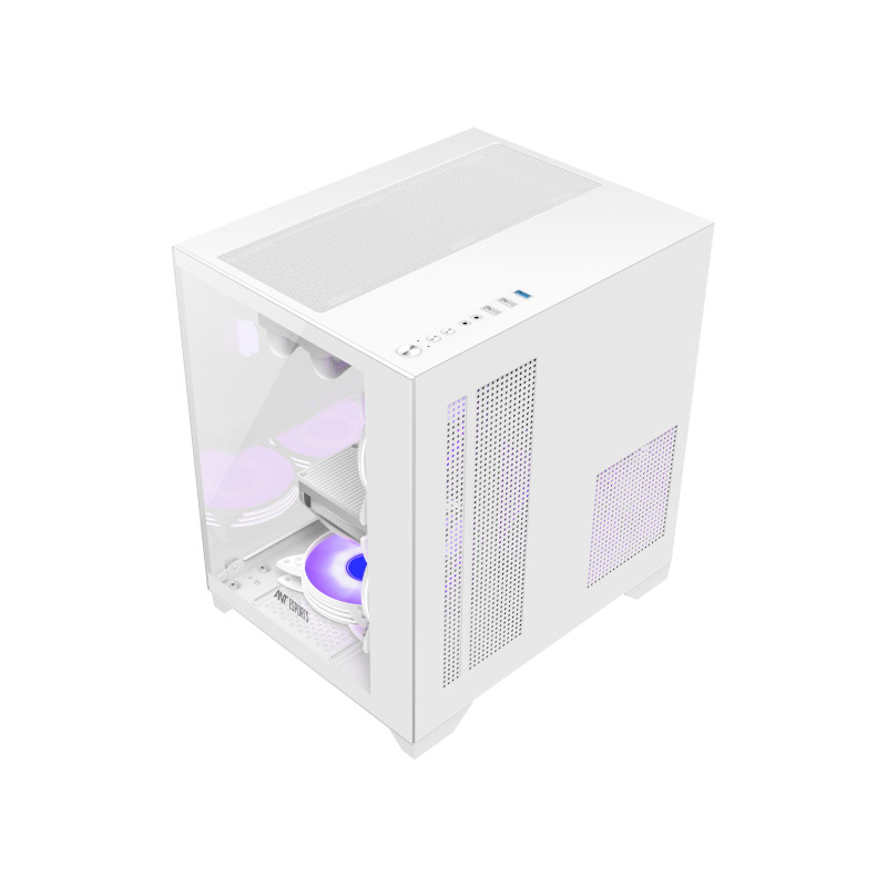 Ant Esports Crystal Z2 ARGB Mid Tower Gaming Cabinet - White Ant Esports Crystal Z2 ARGB Mid Tower Gaming Cabinet - White