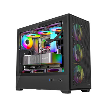 Ant Esports EVO 360 Lite Mid Tower Gaming Cabinet - Black