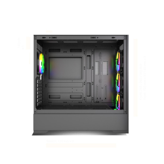 Ant Esports EVO 360 Mid Tower Gaming Cabinet - Black Ant Esports EVO 360 Mid Tower Gaming Cabinet - Black