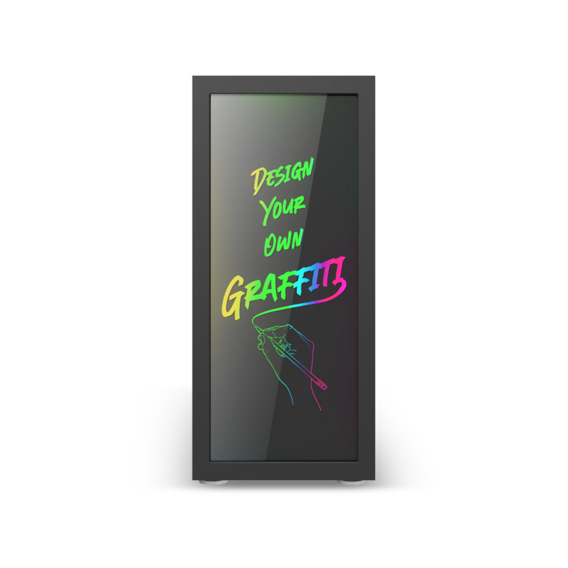 Ant Esports Graffiti (ATX) Mid Tower Gaming Cabinet - Black