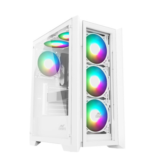 Ant Esports ICE-170TG Mid Tower Gaming Cabinet - White