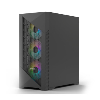 Ant Esports ICE 270M 6F Mid Tower Gaming Cabinet - Black