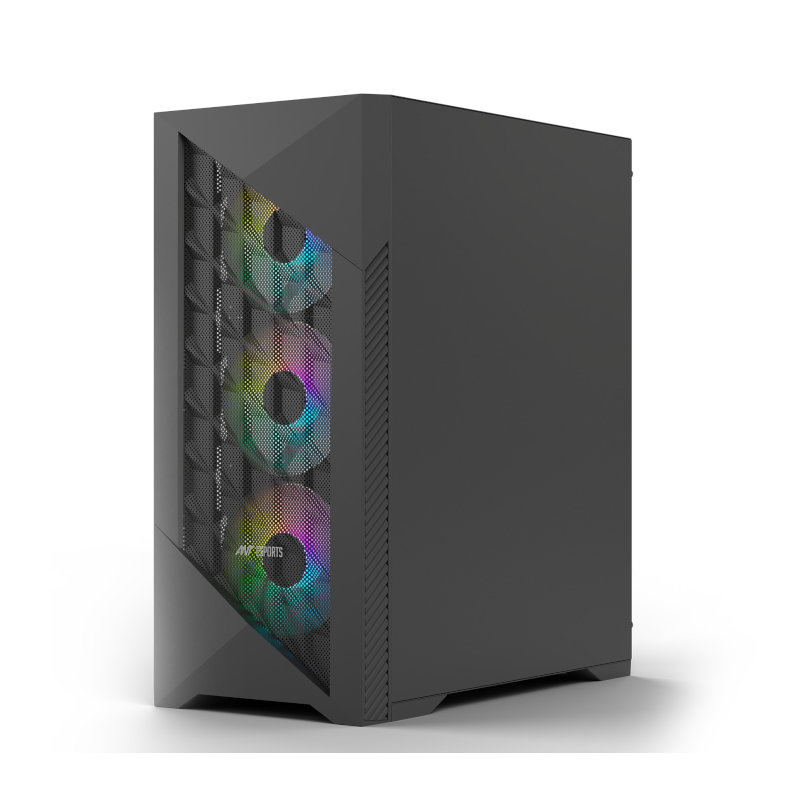 Ant Esports ICE 270M 6F Mid Tower Gaming Cabinet - Black
