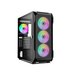 Ant Esports ICE-410TG ARGB (E-ATX) Mid Tower Gaming Cabinet - Black