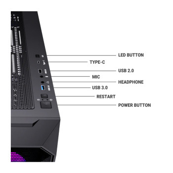 Ant Esports ICE-410TG ARGB Cabinet - Black