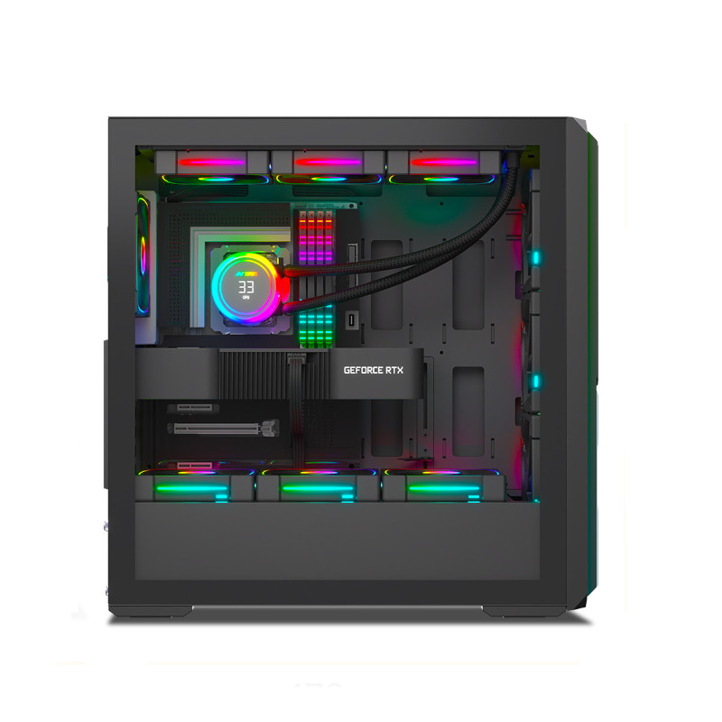 Ant Esports MeshX360 Mid Tower Gaming Cabinet - Black