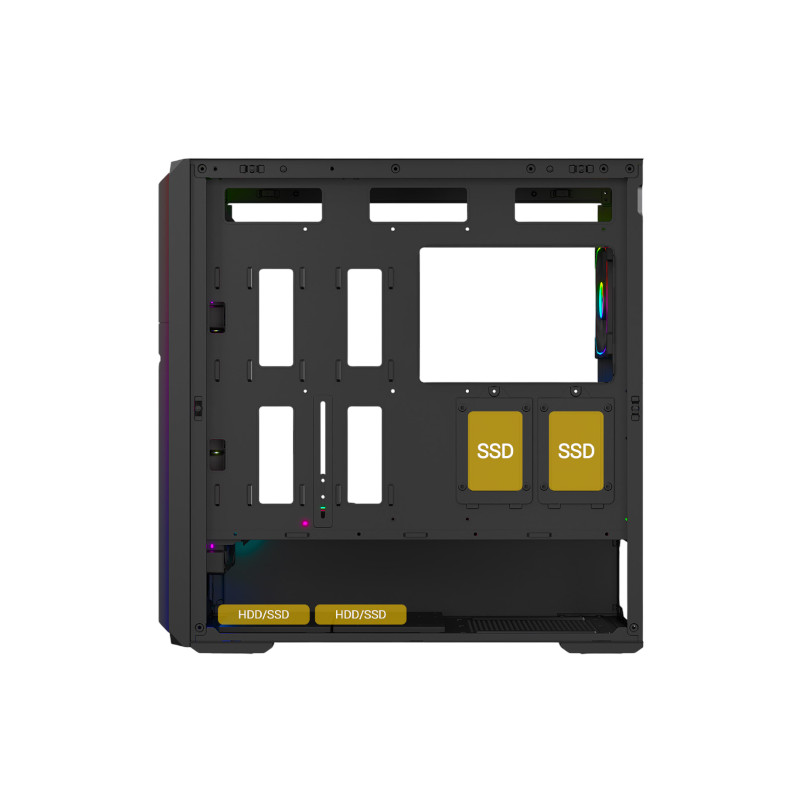 Ant Esports MeshX360 Mid Tower Gaming Cabinet - Black