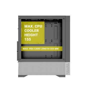 Ant Esports Pepper 5F Mid Tower Gaming Cabinet - Black
