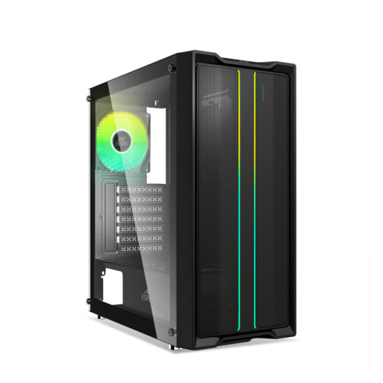 Ant Esports SX3 Mid Tower Gaming Cabinet - Black