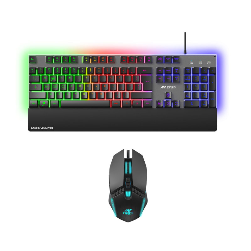 Ant Esports KM550 Wired Gaming Keyboard and Mouse Combo - Black