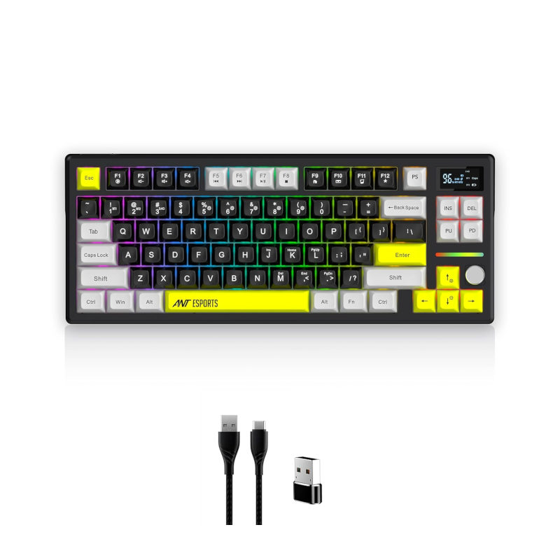 Ant Esports Apex 200 Wireless ARGB Keyboard - Black Ant Esports Apex 200 Wireless ARGB Keyboard - Black