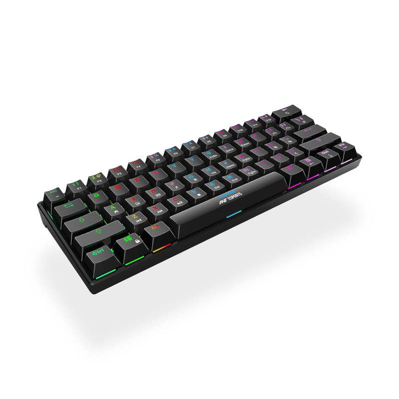 Ant Esports MK1300 V2 Mini Mechanical RGB Gaming Keyboard with Blue Switches – Black