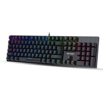 Ant Esports MK3400 Pro V3 Wired Full Mechanical Gaming Keyboard with Blue Switches, Multicolour Backlit