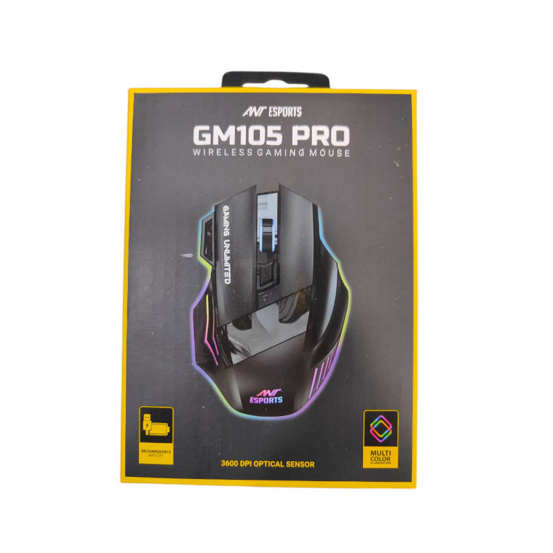 Ant Esports GM105 Pro Wireless Gaming Mouse - Black Ant Esports GM105 Pro Wireless Gaming Mouse - Black