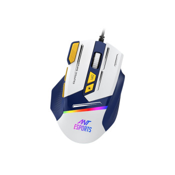 Ant Esports GM333 Optical Gaming Mouse (Blue/White/Yellow)