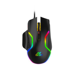 Ant Esports GM340 RGB Wired Gaming Mouse (12800 DPI, Optical Sensor)
