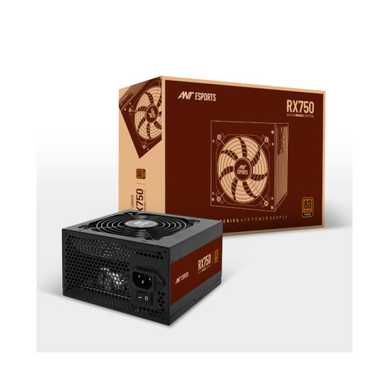 Ant Esports RX750 - 80 Plus Bronze Certified 750 Watt Non-Modular Power Supply Ant Esports RX750 - 80 Plus Bronze Certified 750 Watt Non-Modular Power Supply