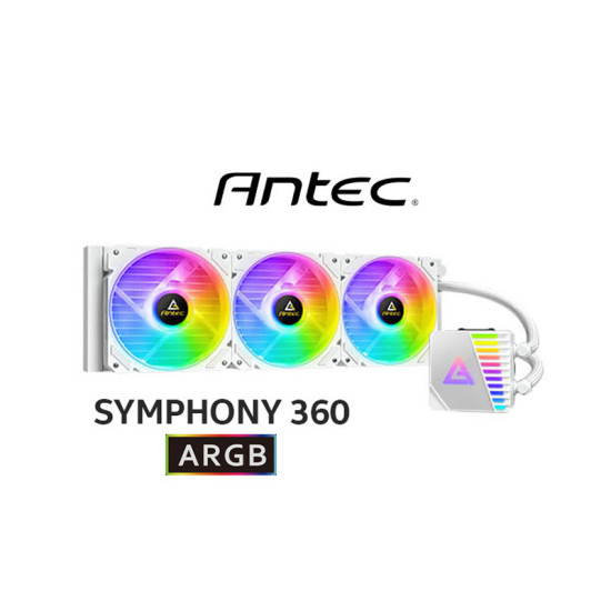 Antec Symphony 360 Liquid CPU Cooler - White