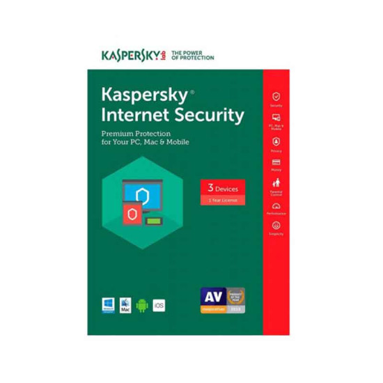 Kaspersky Internet Security 3 Devices 1year License Antivirus