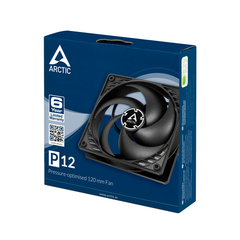 Arctic P12 Pressure Optimised 120mm Fan – Black